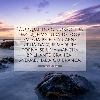 Picture 07 - Levítico 13:24 BSL - “Ou quando o corpo tem uma queimadura de fogo - Bible Verse Picture