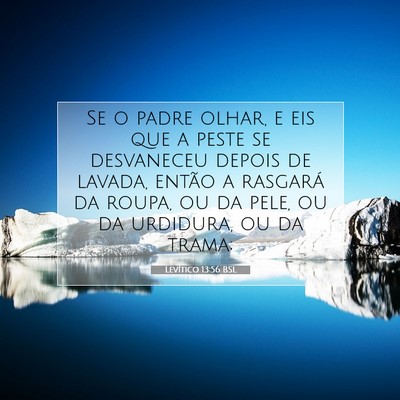 Picture 07 - Levítico 13:56 BSL - Se o padre olhar, e eis que a peste se desvaneceu - Bible Verse Picture