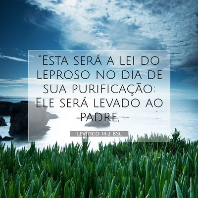 Picture 07 - Levítico 14:2 BSL - “Esta será a lei do leproso no dia de sua - Bible Verse Picture