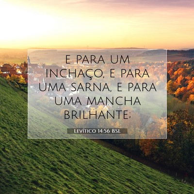 Picture 07 - Levítico 14:56 BSL - e para um inchaço, e para uma sarna, e para uma - Bible Verse Picture