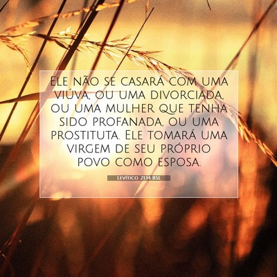 Picture 07 - Levítico 21:14 BSL - Ele não se casará com uma viúva, ou uma - Bible Verse Picture