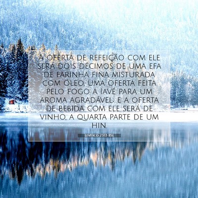Picture 07 - Levítico 23:13 BSL - A oferta de refeição com ele será dois - Bible Verse Picture