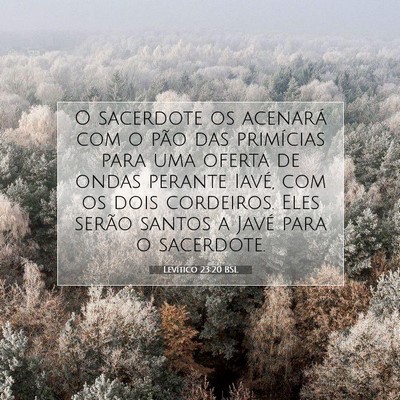 Picture 07 - Levítico 23:20 BSL - O sacerdote os acenará com o pão das primícias - Bible Verse Picture