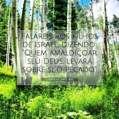 Picture 07 - Levítico 24:15 BSL - Falareis aos filhos de Israel, dizendo: “Quem - Bible Verse Picture