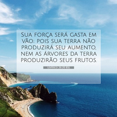 Picture 07 - Levítico 26:20 BSL - Sua força será gasta em vão; pois sua terra - Bible Verse Picture