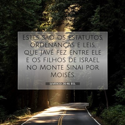 Picture 07 - Levítico 26:46 BSL - Estes são os estatutos, ordenanças e leis, que - Bible Verse Picture