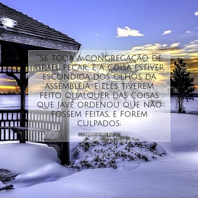 Picture 07 - Levítico 4:13 BSL - “'Se toda a congregação de Israel pecar, e a - Bible Verse Picture