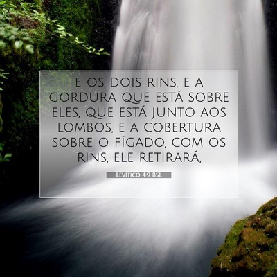 Picture 07 - Levítico 4:9 BSL - e os dois rins, e a gordura que está sobre eles, - Bible Verse Picture