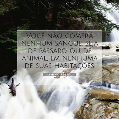 Picture 07 - Levítico 7:26 BSL - Você não comerá nenhum sangue, seja de - Bible Verse Picture