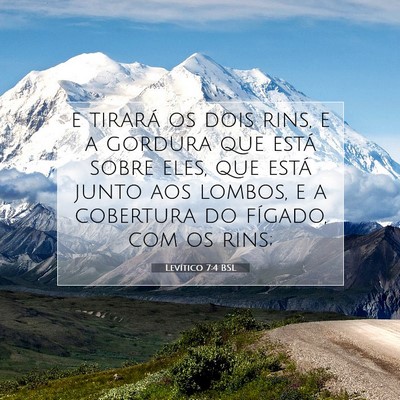 Picture 07 - Levítico 7:4 BSL - e tirará os dois rins, e a gordura que está - Bible Verse Picture