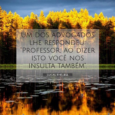 Picture 07 - Lucas 11:45 BSL - Um dos advogados lhe respondeu: “Professor, ao - Bible Verse Picture