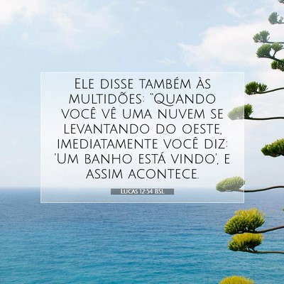 Picture 07 - Lucas 12:54 BSL - Ele disse também às multidões: “Quando você - Bible Verse Picture
