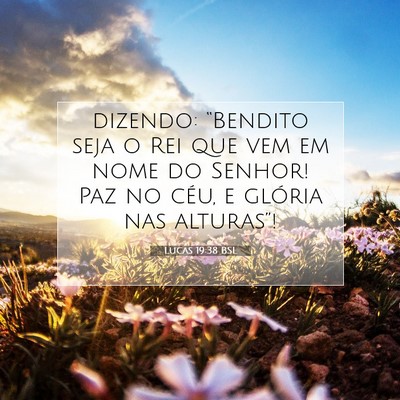 Picture 07 - Lucas 19:38 BSL - dizendo: “Bendito seja o Rei que vem em nome do - Bible Verse Picture