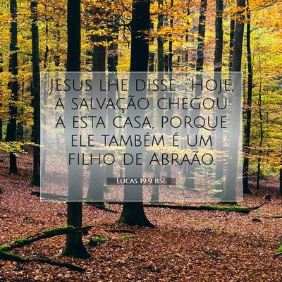 Picture 07 - Lucas 19:9 BSL - Jesus lhe disse: “Hoje, a salvação chegou a - Bible Verse Picture
