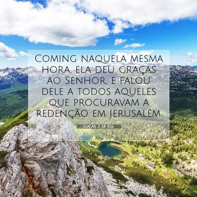 Picture 07 - Lucas 2:38 BSL - Coming naquela mesma hora, ela deu graças ao - Bible Verse Picture