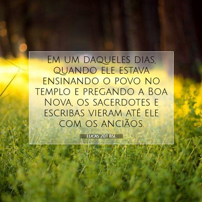 Picture 07 - Lucas 20:1 BSL - Em um daqueles dias, quando ele estava ensinando - Bible Verse Picture