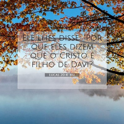 Picture 07 - Lucas 20:41 BSL - Ele lhes disse: “Por que eles dizem que o - Bible Verse Picture