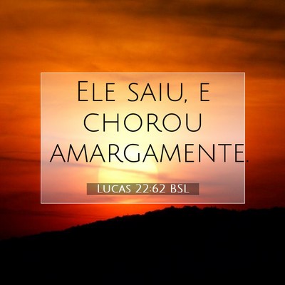 Picture 07 - Lucas 22:62 BSL - Ele saiu, e chorou - Bible Verse Picture