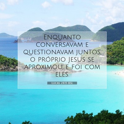 Picture 07 - Lucas 24:15 BSL - Enquanto conversavam e questionavam juntos, o - Bible Verse Picture