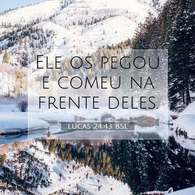 Picture 07 - Lucas 24:43 BSL - Ele os pegou e comeu na frente - Bible Verse Picture