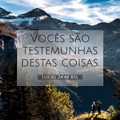 Picture 07 - Lucas 24:48 BSL - Vocês são testemunhas destas - Bible Verse Picture