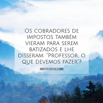 Picture 07 - Lucas 3:12 BSL - Os cobradores de impostos também vieram para - Bible Verse Picture