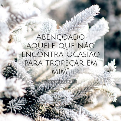 Picture 07 - Lucas 7:23 BSL - Abençoado aquele que não encontra ocasião para - Bible Verse Picture