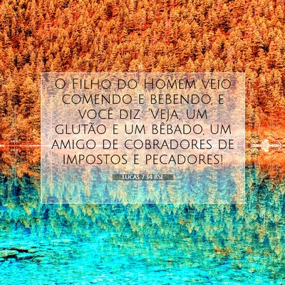 Picture 07 - Lucas 7:34 BSL - O Filho do Homem veio comendo e bebendo, e você - Bible Verse Picture
