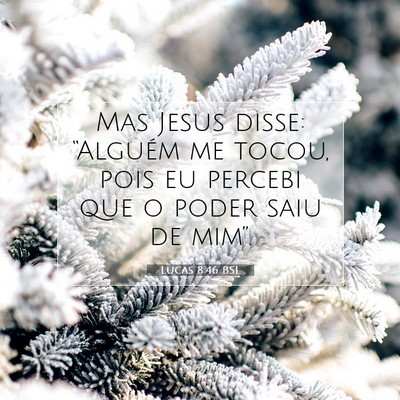 Picture 07 - Lucas 8:46 BSL - Mas Jesus disse: “Alguém me tocou, pois eu - Bible Verse Picture