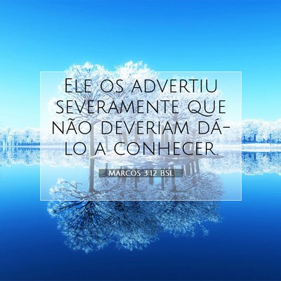Picture 07 - Marcos 3:12 BSL - Ele os advertiu severamente que não deveriam - Bible Verse Picture