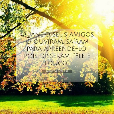 Picture 07 - Marcos 3:21 BSL - Quando seus amigos o ouviram, saíram para - Bible Verse Picture