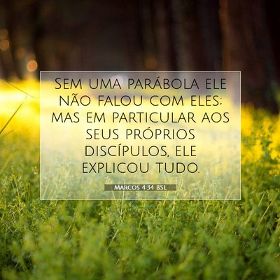 Picture 07 - Marcos 4:34 BSL - Sem uma parábola ele não falou com eles; mas em - Bible Verse Picture