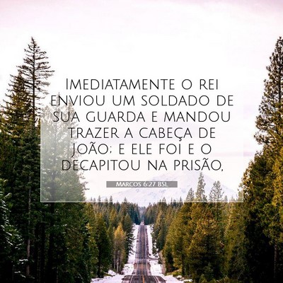 Picture 07 - Marcos 6:27 BSL - Imediatamente o rei enviou um soldado de sua - Bible Verse Picture