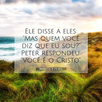 Picture 07 - Marcos 8:29 BSL - Ele disse a eles: “Mas quem você diz que eu - Bible Verse Picture