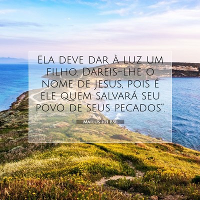 Picture 07 - Mateus 1:21 BSL - Ela deve dar à luz um filho. Dareis-lhe o nome - Bible Verse Picture