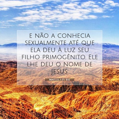 Picture 07 - Mateus 1:25 BSL - e não a conhecia sexualmente até que ela deu à - Bible Verse Picture