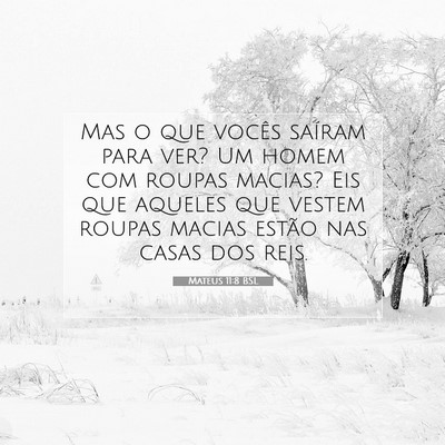 Picture 07 - Mateus 11:8 BSL - Mas o que vocês saíram para ver? Um homem com - Bible Verse Picture