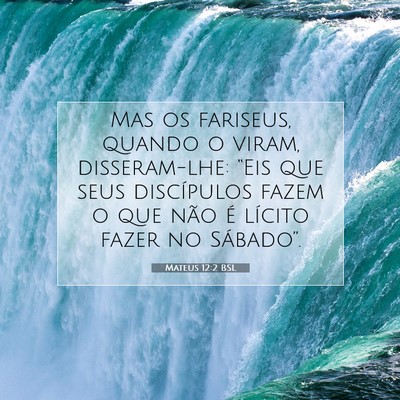 Picture 07 - Mateus 12:2 BSL - Mas os fariseus, quando o viram, disseram-lhe: - Bible Verse Picture