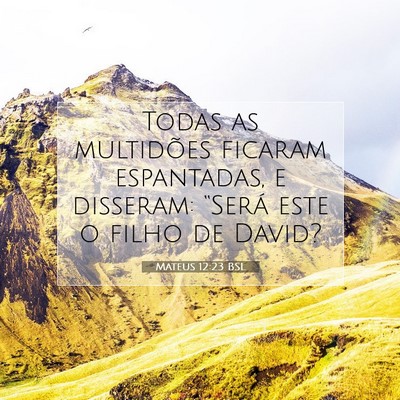 Picture 07 - Mateus 12:23 BSL - Todas as multidões ficaram espantadas, e - Bible Verse Picture