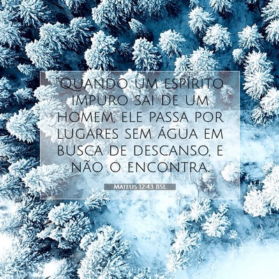 Picture 07 - Mateus 12:43 BSL - “Quando um espírito impuro sai de um homem, - Bible Verse Picture