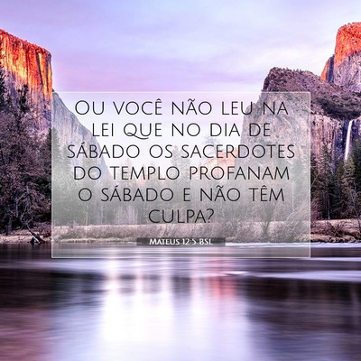 Picture 07 - Mateus 12:5 BSL - Ou você não leu na lei que no dia de sábado os - Bible Verse Picture