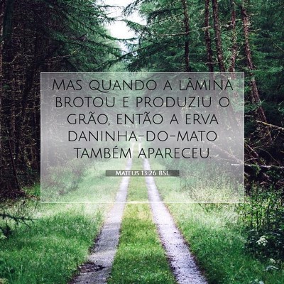 Picture 07 - Mateus 13:26 BSL - Mas quando a lâmina brotou e produziu o grão, - Bible Verse Picture