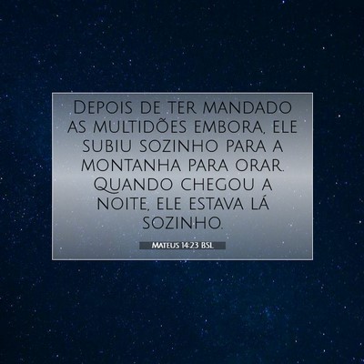 Picture 07 - Mateus 14:23 BSL - Depois de ter mandado as multidões embora, ele - Bible Verse Picture