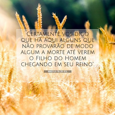 Picture 07 - Mateus 16:28 BSL - Certamente vos digo que há aqui alguns que não - Bible Verse Picture