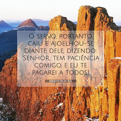 Picture 07 - Mateus 18:26 BSL - O servo, portanto, caiu e ajoelhou-se diante - Bible Verse Picture