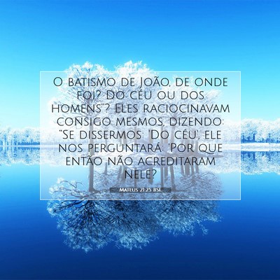 Picture 07 - Mateus 21:25 BSL - O batismo de João, de onde foi? Do céu ou dos - Bible Verse Picture