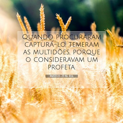 Picture 07 - Mateus 21:46 BSL - Quando procuraram capturá-lo, temeram as - Bible Verse Picture