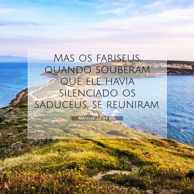 Picture 07 - Mateus 22:34 BSL - Mas os fariseus, quando souberam que ele havia - Bible Verse Picture