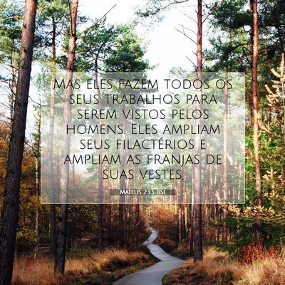 Picture 07 - Mateus 23:5 BSL - Mas eles fazem todos os seus trabalhos para serem - Bible Verse Picture