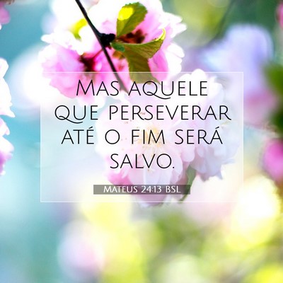 Picture 07 - Mateus 24:13 BSL - Mas aquele que perseverar até o fim será - Bible Verse Picture